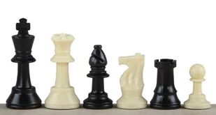 Sunrise Chess&Games, Figury szachowe, Staunton nr 3, biało-czarne, 64 mm - Gry planszowe - miniaturka - grafika 1