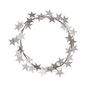 Ozdoby bożonarodzeniowe - House Doctor Dekoracja świąteczna Star wieniec 50 cm srebrny 261530006 - miniaturka - grafika 1
