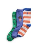 Skarpetki dla dzieci - Polo Ralph Lauren Zestaw 3 par wysokich skarpet dziecięcych 444969087001 Kolorowy - miniaturka - grafika 1