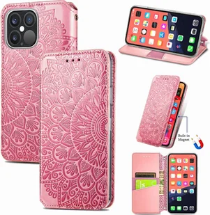 Etui König Design kompatybilne z Apple iPhone 13 Pro ze sztucznej skóry - Etui na telefon komórkowy różowe - Etui i futerały do telefonów - miniaturka - grafika 1