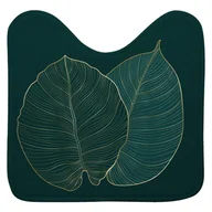 Dywaniki łazienkowe - Ciemnozielony dywanik łazienkowy do WC 45x45 cm Jade – douceur d'intérieur - miniaturka - grafika 1