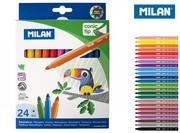 Przybory szkolne - MILAN Flamastry ze stożkowa końcówka 24 kolory - miniaturka - grafika 1