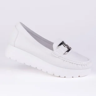 Mokasyny damskie GOODIN GD-FL787B skóra eko klamra platforma biały 41 - Goodin - Mokasyny damskie Mokasyny damskie GOODIN GD-FL787B skóra eko klamra platforma biały 41 - Goodin - Mokasyny damskie - miniaturka - grafika 1