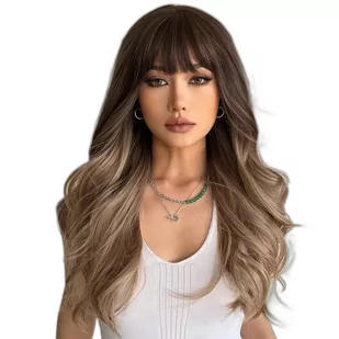 Peruka blond ombre grzywka Jak naturalna + czepek - Ozdoby do włosów - miniaturka - grafika 1