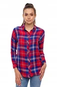 Koszule damskie - WRANGLER BOYFRIEND SHIRT LOLLIPOP RED W5199LZSK XS - miniaturka - grafika 1