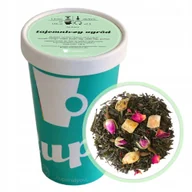 Herbata - Herbata zielona TAJEMNICZY OGRÓD papaja płatki róży mango upominek 120g - herbata liściasta sypana mieszanka napar susz - miniaturka - grafika 1