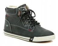 Botki męskie - MUSTANG TRZEWIKI MĘSKIE OCIEPLANE SZNUROWANE 45 JTA - miniaturka - grafika 1