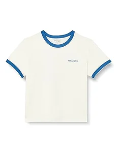Wrangler Damska koszulka z krótkim rękawem, Worn White, S - Koszulki i topy damskie - miniaturka - grafika 1