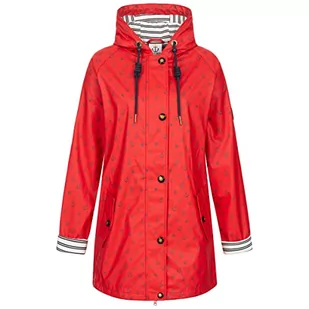 Ankerglut Damen Friesennerz Regenmantel Regenjacke Mit Kapuze Wasserdicht Wetterfest Windbreaker Übergangsjacke #Ankerglutzauber Damska kurtka przeciwdeszczowa, Czerwona, 38 - Kurtki damskie - miniaturka - grafika 1
