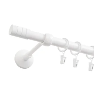 Karnisz pojedynczy Vito I 200 cm 19 mm biały mat GO/ON! - Karnisze - miniaturka - grafika 1