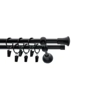 Karnisze - Karnisz kuty 19 mm czarny 2 TRIO 200 cm atena - miniaturka - grafika 1