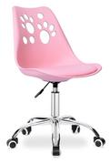 Fotele i krzesła biurowe - Krzesło biurowe obrotowe GROVER różowe - miniaturka - grafika 1