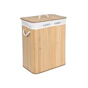 Lustra - Kosz wolnostojący bambusowy z pokrywą na pranie 2 komory 100l POJ07 - miniaturka - grafika 1