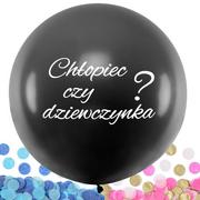 Balony i akcesoria - Balon "Chłopiec czy Dziewczynka?" gender reval 45 cm 1 szt. - miniaturka - grafika 1