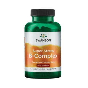 SWANSON Super Stress B Complex z Witaminą C 100 kapsułek - Witaminy i minerały - miniaturka - grafika 1
