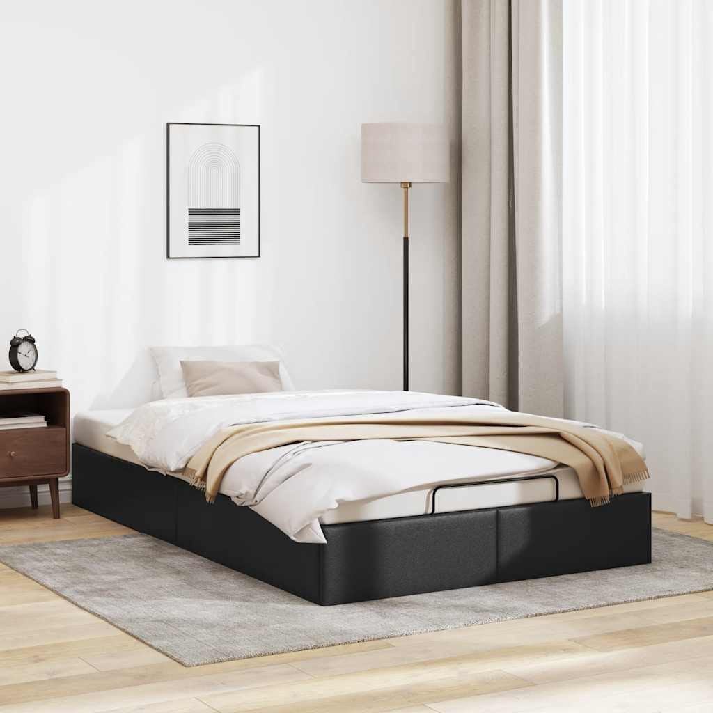 vidaXL vidaXL Rama łóżka otomana bez materaca, czarna, 120x200 cm, ekoskóra