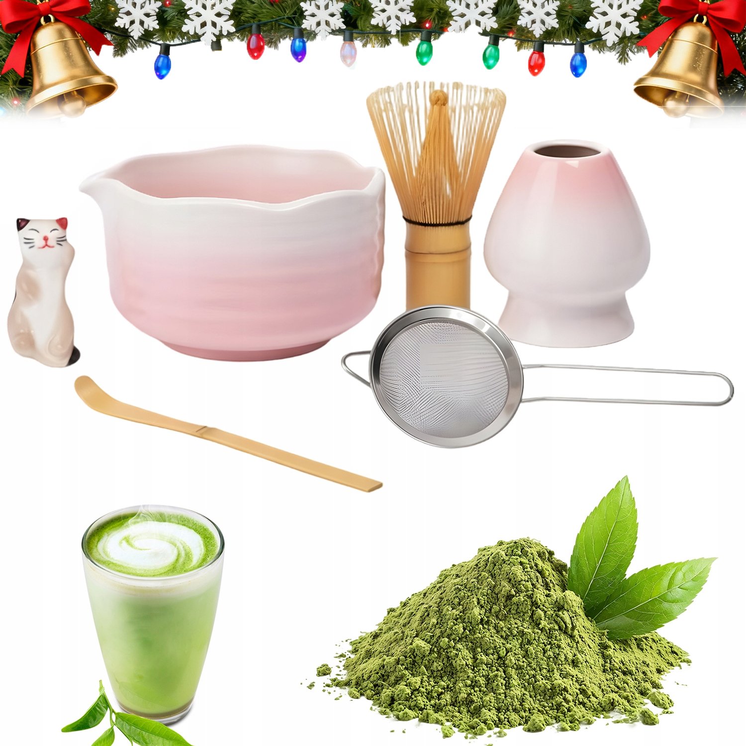 Zestaw Prezentowy 6 Szt Do Herbaty Matcha Zestaw Do Parzenia Matchy Łyżka