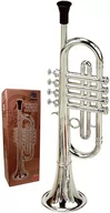 Instrumenty muzyczne dla dzieci - Reig Deluxe  Trąbka Trumpet (Silver) - miniaturka - grafika 1