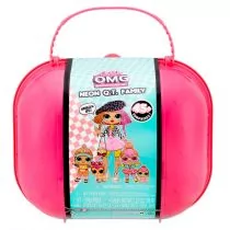 MGA Entertainment LOL Surprise Neon QT Family Zestaw w walizce 423195 423195 - Lalki dla dziewczynek - miniaturka - grafika 1