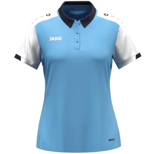 JAKO Damska koszulka polo Dynamic, SkyBlue/biały/granatowy, S - Koszulki i topy damskie - miniaturka - grafika 1