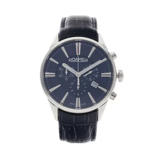 Zegarek Zegarek Roamer Superior Chrono 508837 41 40 05 Navy/Silver - Zegarki męskie - miniaturka - grafika 1
