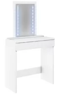 Toaletki - Toaletka MEGAN do makijażu modułowa z oświetleniem LED biała - miniaturka - grafika 1