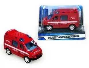 Hipo HKG Mini Van Straż 8cm w pud p24 - Samochody i pojazdy dla dzieci - miniaturka - grafika 1