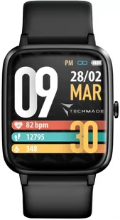 Techmade Move Czarny - Smartwatch - miniaturka - grafika 1