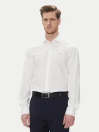 Koszule męskie - Tommy Hilfiger Koszula MW0MW39279 Biały Slim Fit - miniaturka - grafika 1