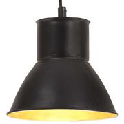 Lampy sufitowe - VidaXL Lampa wisząca, 25 W, czarna, okrągła, 17 cm, E27 320573 - miniaturka - grafika 1
