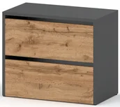 Szafki na buty - Szafka Na Buty Wąska Szary Wotan 60 CM Wąska Modułowa Bez Siedziska Regał - miniaturka - grafika 1