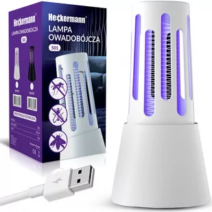 Lampa Owadobójcza Uv Heckermann 501 Biała - Lampy owadobójcze - miniaturka - grafika 1