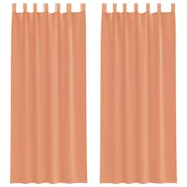 Zasłony - vidaXL Zasłony woalowe z kieszeniami na drążek 2 szt. Terakota - miniaturka - grafika 1