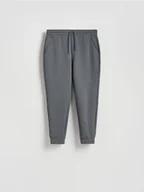 Spodnie sportowe męskie - Reserved - Spodnie dresowe slim fit - szary - miniaturka - grafika 1