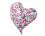 Balony i akcesoria - Balon foliowy 14" Serce sweet love hearts - miniaturka - grafika 1
