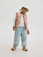 Kurtki i płaszcze dla dziewczynek - Reserved - Pikowana kamizelka - różowy - miniaturka - grafika 1