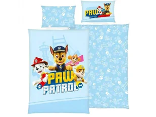 Pościel 100x135 Psi Patrol niebieska biała wielokolorowa - Pościel dla dzieci - miniaturka - grafika 1