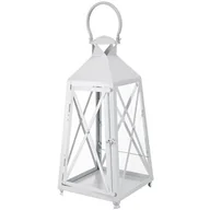 Lampiony i znicze - Lampion MY HOME White Decor 66556 Biały - miniaturka - grafika 1