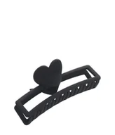 Ozdoby do włosów - Solida Haarklammer mit Herz, schwarz Klamry do włosów 1 szt. - miniaturka - grafika 1