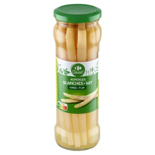 Carrefour Classic Średnie białe szparagi 330 g - Warzywa w marynacie - miniaturka - grafika 1