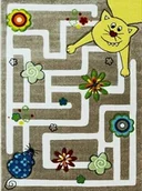 Dywany dla dzieci - Dywan dla dzieci Smart Kids 22303 labirynt beż - miniaturka - grafika 1
