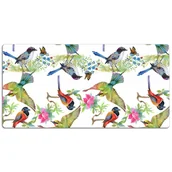 Podkładki na biurko - Podkładka na biurko Barwne ptaki 120x60 cm - miniaturka - grafika 1