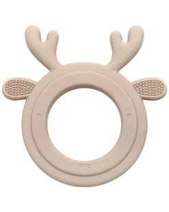 Gryzak Renifer Silikonowy [Kolor Jasnobrązowy] - Gryzaki dla dzieci - miniaturka - grafika 1