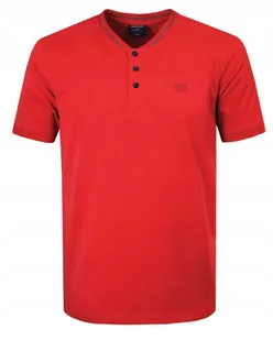 T-SHIRT Męski Koszulka w Serek CZERWONA Bawełniana TOOL L Pako Jeans - Koszulki męskie - miniaturka - grafika 1