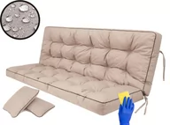 Poduszki ogrodowe - Poduszka na huśtawkę ogrodową, Pola, Beż, 180 cm - miniaturka - grafika 1