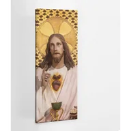 Ikony i obrazy sakralne - Pan Jezus Eucharystia - obraz polycanvas, 50x125 - miniaturka - grafika 1