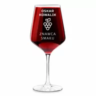 Kieliszki - Kieliszek grawerowany do wina rubin rozmiar XL dla winiarza - miniaturka - grafika 1