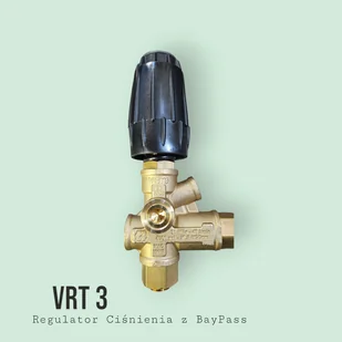 Regulator ciśnienia z bay-pass VRT3 G3/8"F max.310bar(280bar) 40l/min z wyjściem na manometr 1/4"F - Akcesoria do myjek - miniaturka - grafika 1