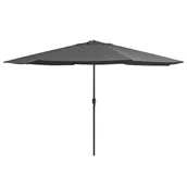Parasole ogrodowe - vidaXL Parasol ogrodowy na metalowym słupku, 400 cm, antracytowy vidaXL - miniaturka - grafika 1