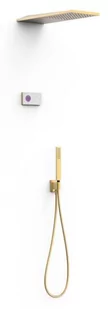 Zestaw TRES Shower Technology Blue Edition 24-K Matowe Złoto 09286551OM - Zestawy prysznicowe - miniaturka - grafika 1